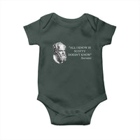 Funny Greek Philosophy Socrates Baby Onesie All I Know Is Scotty Doesn’t Know
