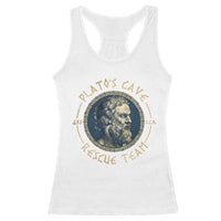 Greek Philosophy Plato Racerback Tank Top Platos Cave Rescue Team