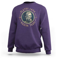 Greek Philosophy Plato Sweatshirt Platos Cave Rescue Team