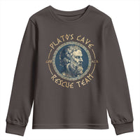 Greek Philosophy Plato Youth Sweatshirt Platos Cave Rescue Team