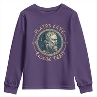Greek Philosophy Plato Youth Sweatshirt Platos Cave Rescue Team