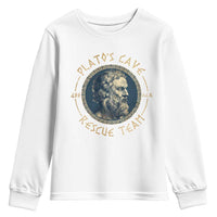 Greek Philosophy Plato Youth Sweatshirt Platos Cave Rescue Team