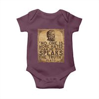 Greek Philosophy Plato Baby Onesie No One Is More Hated Than He Who Speaks The Truth