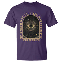 Marcus Aurelius Stoic Philosophy T Shirt The Happiness Of Your Life Depends On The Quality Of Your Thoughts