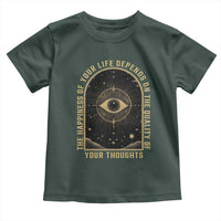 Marcus Aurelius Stoic Philosophy Toddler T Shirt The Happiness Of Your Life Depends On The Quality Of Your Thoughts