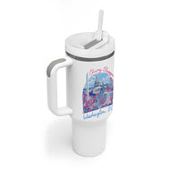 Washington DC Lover Tumbler With Handle Cherry Blossom