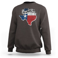 Texas Home State Map Distressed Flag Sweatshirt - Wonder Print Shop