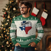 Texas Home State Map Distressed Flag Ugly Christmas Sweater - Wonder Print Shop