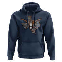 Texas Home Hoodie Vintage State Map TX Longhorn - Wonder Print Shop