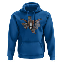 Texas Home Hoodie Vintage State Map TX Longhorn - Wonder Print Shop