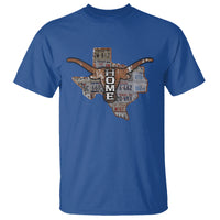 Texas Home T Shirt Vintage State Map TX Longhorn - Wonder Print Shop
