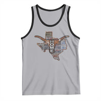 Texas Home Tank Top Vintage State Map TX Longhorn