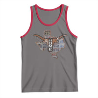 Texas Home Tank Top Vintage State Map TX Longhorn