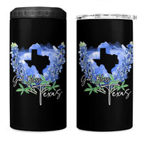 God Bless Texas Bluebonnet 4 in 1 Can Cooler Tumbler