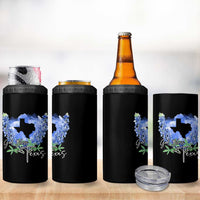 God Bless Texas Bluebonnet 4 in 1 Can Cooler Tumbler