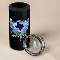 God Bless Texas Bluebonnet 4 in 1 Can Cooler Tumbler
