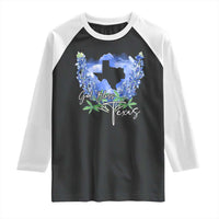 God Bless Texas Bluebonnet Raglan Shirt
