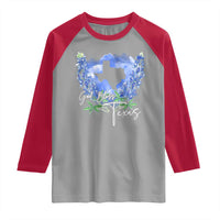 God Bless Texas Bluebonnet Raglan Shirt