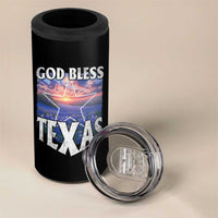 Bluebonnet Field God Bless Texas 4 in 1 Can Cooler Tumbler