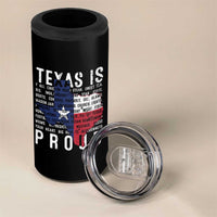 Texas 4 in 1 Can Cooler Tumbler Proud Taxan List Of Words That Describe Texas