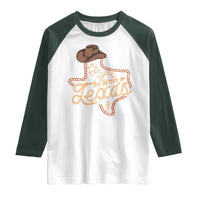 It's Better In Texas Retro Western Cowboy Raglan Shirt