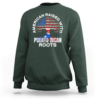 American Raised With Puerto Rican Roots Sweatshirt - Wonder Print Shop