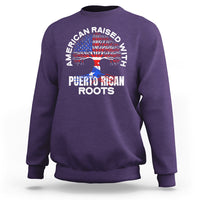 American Raised With Puerto Rican Roots Sweatshirt - Wonder Print Shop