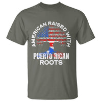 American Raised With Puerto Rican Roots T Shirt - Wonder Print Shop