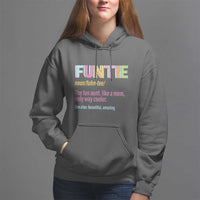 Funny Aunt Hoodie Funtie The Fun Aunt Like A Mom Only Way Cooler - Wonder Print Shop