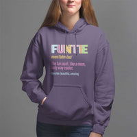 Funny Aunt Hoodie Funtie The Fun Aunt Like A Mom Only Way Cooler - Wonder Print Shop