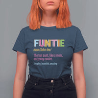 Funny Aunt T Shirt For Women Funtie The Fun Aunt Like A Mom Only Way Cooler - Wonder Print Shop