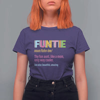 Funny Aunt T Shirt For Women Funtie The Fun Aunt Like A Mom Only Way Cooler - Wonder Print Shop