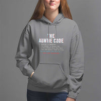 Funny Aunt Hoodie The Auntie Code Hugs Are Mandatory - Wonder Print Shop