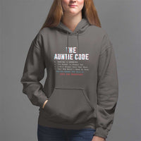 Funny Aunt Hoodie The Auntie Code Hugs Are Mandatory - Wonder Print Shop