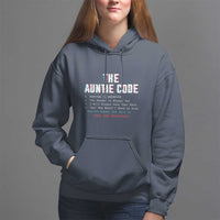 Funny Aunt Hoodie The Auntie Code Hugs Are Mandatory - Wonder Print Shop