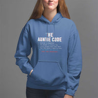 Funny Aunt Hoodie The Auntie Code Hugs Are Mandatory - Wonder Print Shop