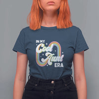 In My Cool Aunt Era Rainbow Groovy T Shirt For Women - Wonder Print Shop