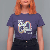 In My Cool Aunt Era Rainbow Groovy T Shirt For Women - Wonder Print Shop