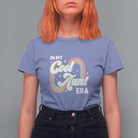 In My Cool Aunt Era Rainbow Groovy T Shirt For Women - Wonder Print Shop