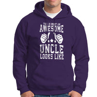 Funny Uncle Hoodie This is What an Awesome Uncle Looks Like - Wonder Print Shop