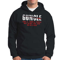 Funny Uncle Hoodie Guncle Like Normal Uncle More Fun Owns Guns - Wonder Print Shop