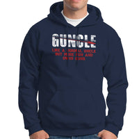 Funny Uncle Hoodie Guncle Like Normal Uncle More Fun Owns Guns - Wonder Print Shop