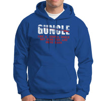 Funny Uncle Hoodie Guncle Like Normal Uncle More Fun Owns Guns - Wonder Print Shop