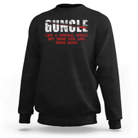 Funny Uncle Sweatshirt Guncle Like Normal Uncle More Fun Owns Guns - Wonder Print Shop