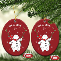 Let It Snow Cute Snowman Xmas Christmas Ornament - Wonder Print Shop