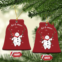 Let It Snow Cute Snowman Xmas Christmas Ornament - Wonder Print Shop