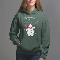 Christmas Hoodie Let It Snow Cute Snowman Xmas - Wonder Print Shop