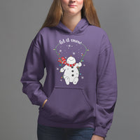 Christmas Hoodie Let It Snow Cute Snowman Xmas - Wonder Print Shop