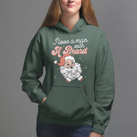 Christmas Hoodie I Love A Man With A Beard Santa Xmas - Wonder Print Shop