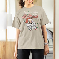 Christmas T Shirt For Women I Love A Man With A Beard Santa Xmas - Wonder Print Shop